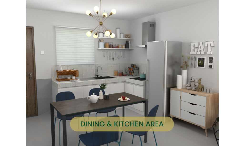 dining & kitchen area